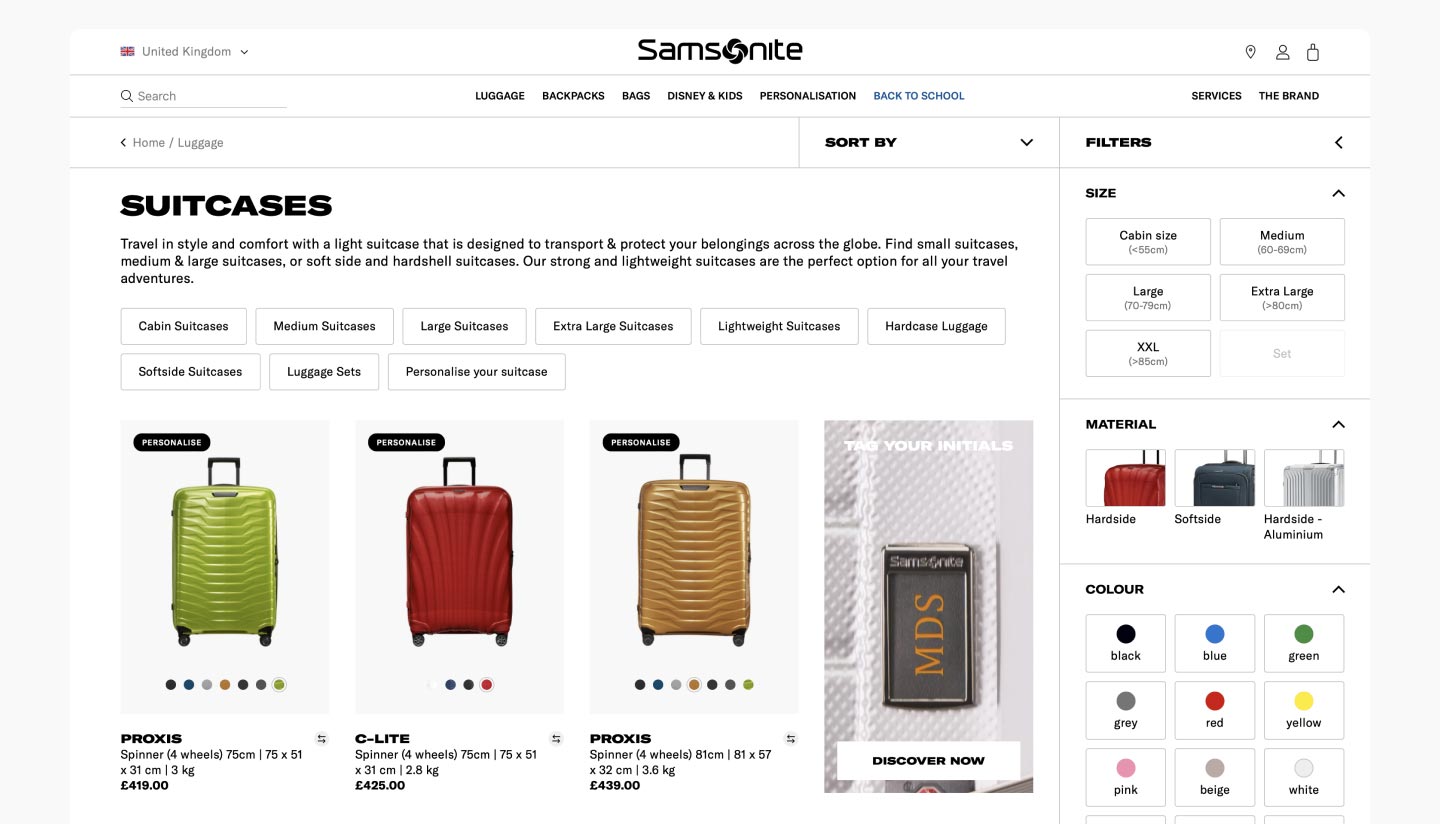 Category Page Design